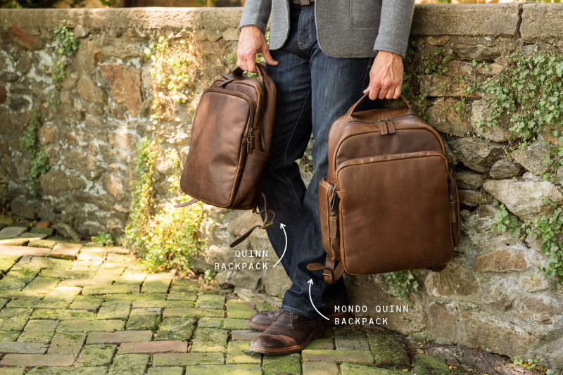 Quinn Leather Commuter Backpack | Stylish & Functional | Moore & Giles